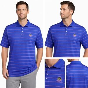 Donald Ross U.S. Open Oakmont 2016 Golf Polo Shirt Men's XXL Blue Pink Stripe